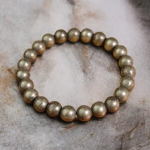 MantraMani Pyrite Bracelet – Wealth, Prosperity & Business Success