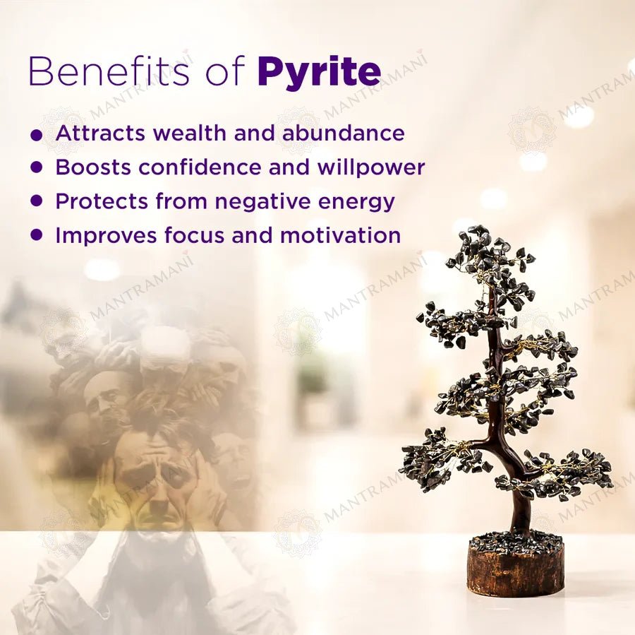 MantraMani Pyrite Tree – Wealth, Protection & Business Growth