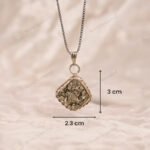 MantraMani Raw Pyrite Pendant - Energized Vedic Gemstone Jewelry - MantraMani