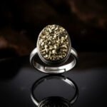 MantraMani Pyrite Ring: Attracts Wealth and Abundance - Energized Vedic Gemstone Jewelry - MantraMani