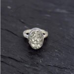 MantraMani Pyrite Ring: Attracts Wealth and Abundance - Energized Vedic Gemstone Jewelry - MantraMani