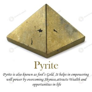 MantraMani Pyrite Small Pyramid – Wealth Attraction & Protection Crystal