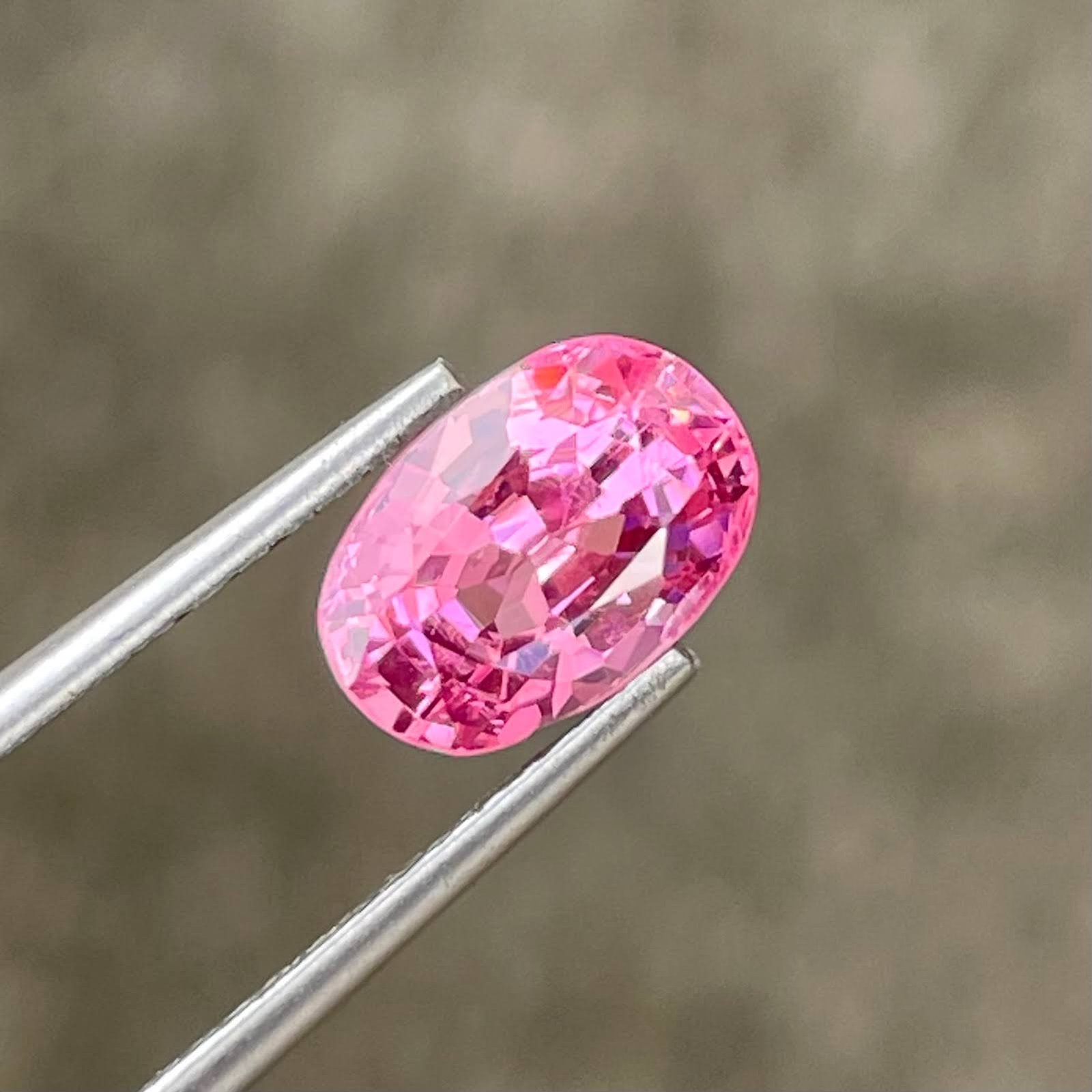MantraMani 2.35 Carat Pink Spinel Cushion Cut Natural Loose Gemstone