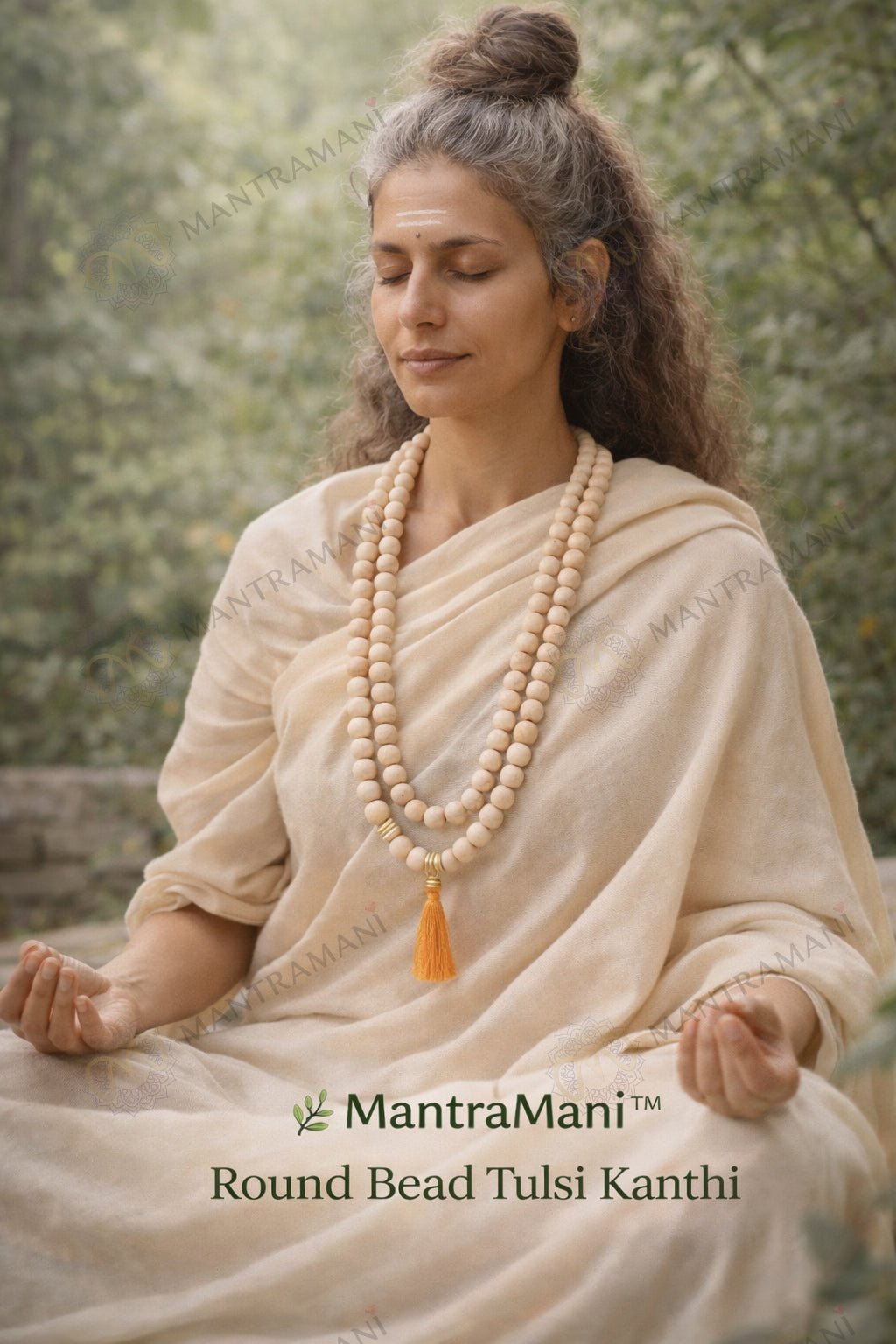MantraMani Round Bead Tulsi Kanthi Mala - Vrindavan Edition