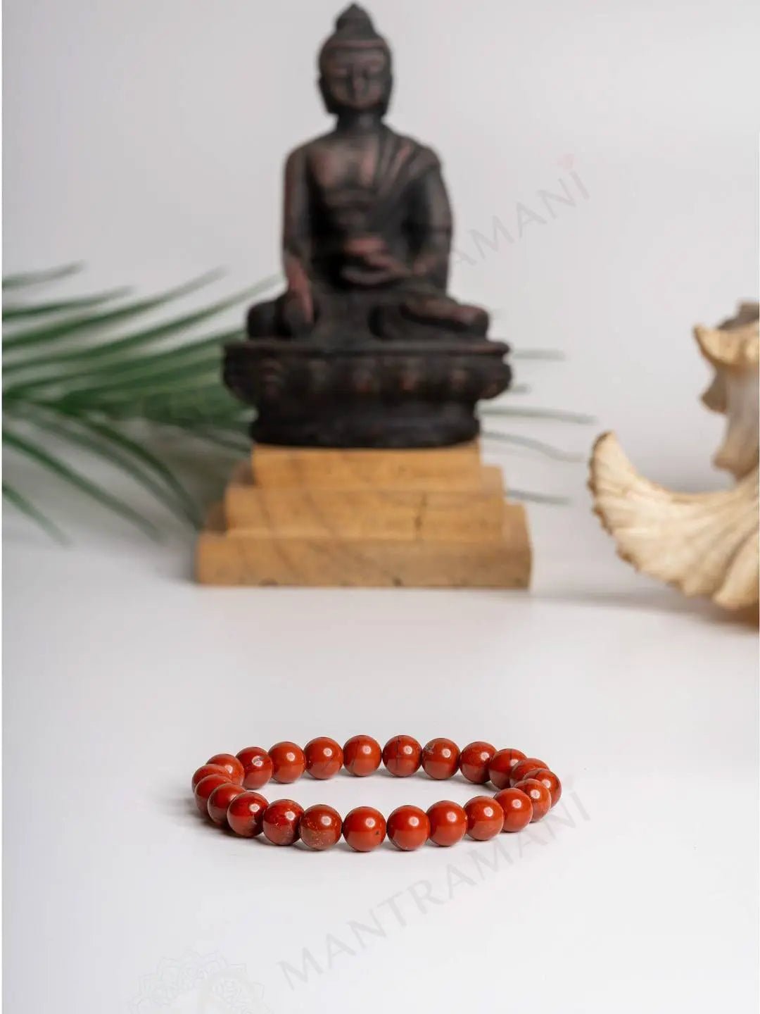 MantraMani Red Jasper Bracelet - Energized Vedic Gemstone Jewelry - MantraMani