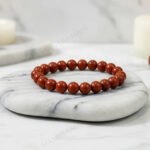 MantraMani Red Jasper Bracelet - Energized Vedic Gemstone Jewelry - MantraMani