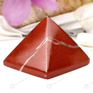 MantraMani Red Jasper Crystal Pyramid – Strength, Courage & Stability Energy