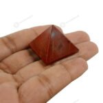 MantraMani Red Jasper Crystal Pyramid - Energized Vedic Gemstone Jewelry - MantraMani