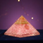 MantraMani Rose Quartz Pyramid - Energized Vedic Gemstone Jewelry - MantraMani