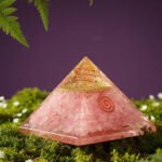 MantraMani Rose Quartz Pyramid - Energized Vedic Gemstone Jewelry - MantraMani