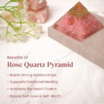 MantraMani Rose Quartz Pyramid - Energized Vedic Gemstone Jewelry - MantraMani