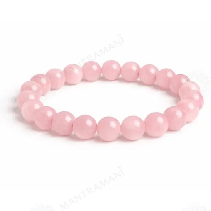 MantraMani Rose Quartz Bracelet - Energized Vedic Gemstone Jewelry - MantraMani