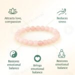 MantraMani Rose Quartz Bracelet - Energized Vedic Gemstone Jewelry - MantraMani