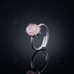 MantraMani Rose Quartz Ring: Relationship & Love - Energized Vedic Gemstone Jewelry - MantraMani