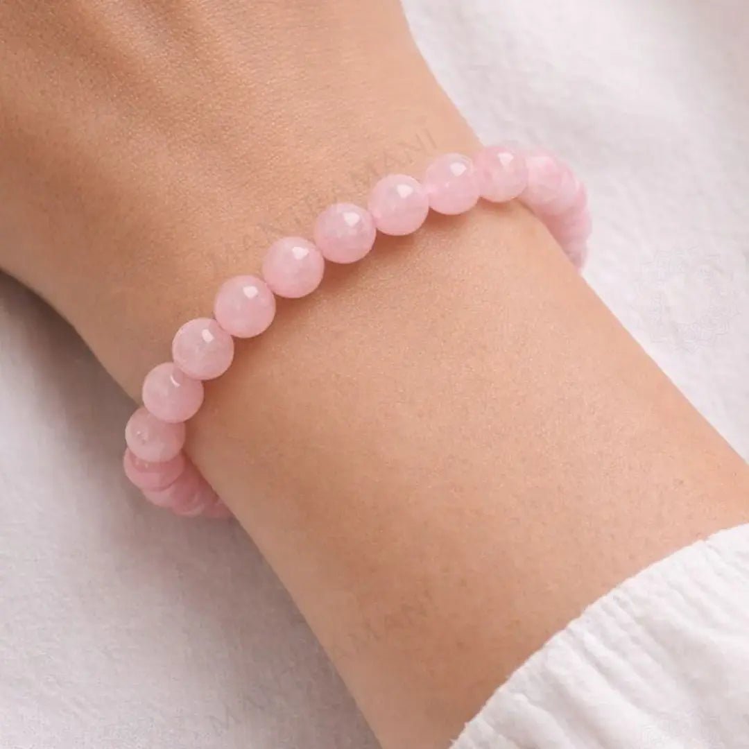 MantraMani Rose Quartz Bracelet – Love, Emotional Healing & Self Love