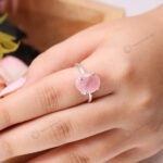 MantraMani Rose Quartz Ring: Relationship & Love - Energized Vedic Gemstone Jewelry - MantraMani