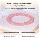MantraMani Rose Quartz Bracelet - Energized Vedic Gemstone Jewelry - MantraMani