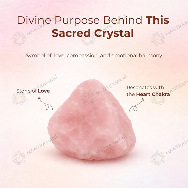 MantraMani Rose Quartz Tree : Improve Love, Relationship & Emotional Connection - Energized Vedic Gemstone Jewelry - Man...