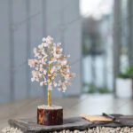 MantraMani Rose Quartz Tree : Improve Love, Relationship & Emotional Connection - Energized Vedic Gemstone Jewelry - Man...