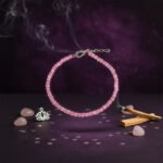 MantraMani Rose Quartz Anklet 3mm - Energized Vedic Gemstone Jewelry - MantraMani