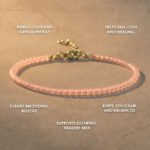 MantraMani Rose Quartz Anklet 3mm - Energized Vedic Gemstone Jewelry - MantraMani
