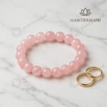MantraMani clat Roselle Rose Quartz Bracelet - Energized Vedic Gemstone Jewelry - MantraMani