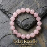 MantraMani clat Roselle Rose Quartz Bracelet - Energized Vedic Gemstone Jewelry - MantraMani