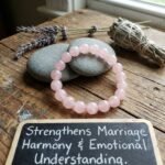 MantraMani clat Roselle Rose Quartz Bracelet - Energized Vedic Gemstone Jewelry - MantraMani