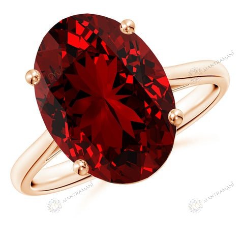 MantraMani Ruby Ring: Boosts Confidence and Leadership - Energized Vedic Gemstone Jewelry - MantraMani