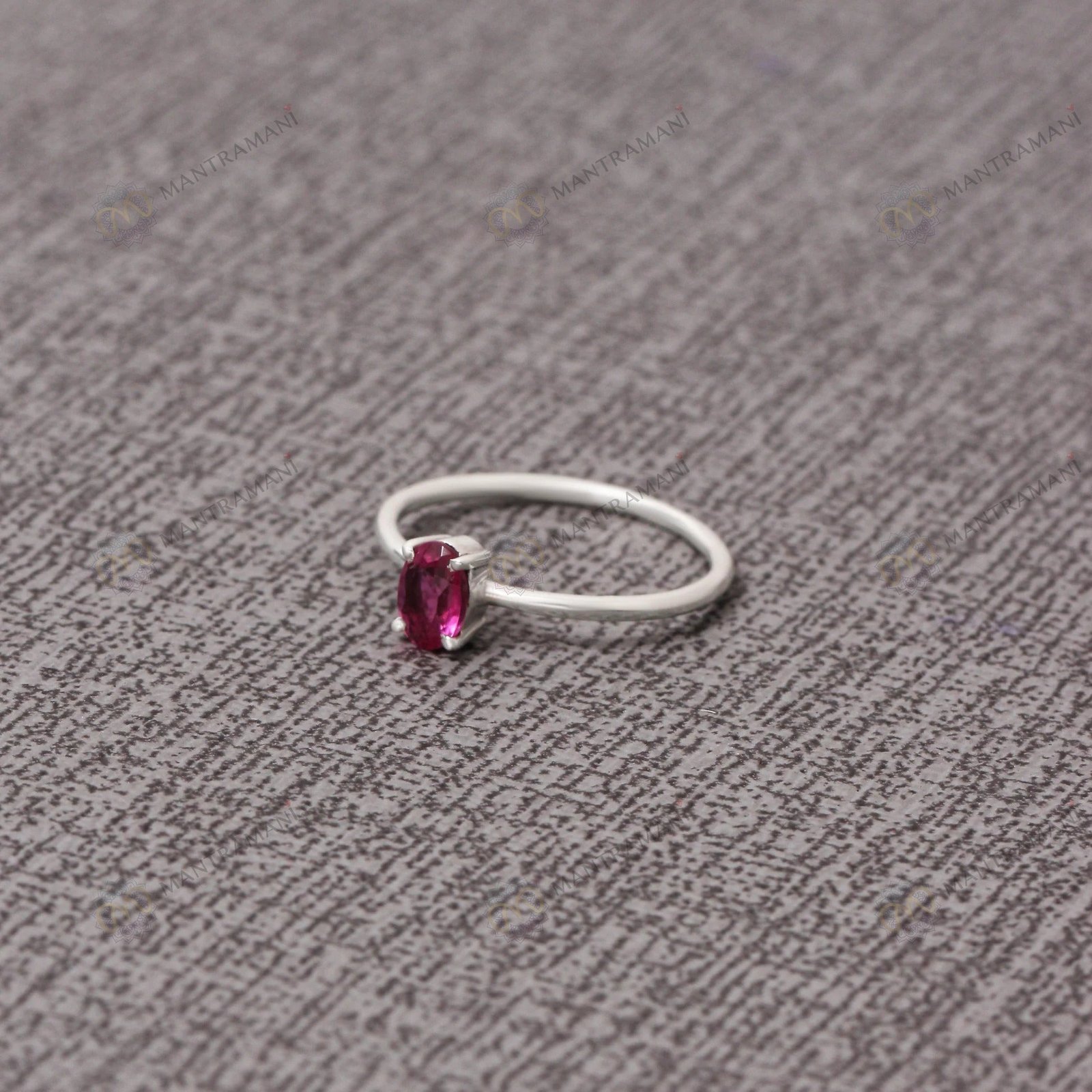 MantraMani Ruby Ring: Boosts Confidence and Leadership - Energized Vedic Gemstone Jewelry - MantraMani