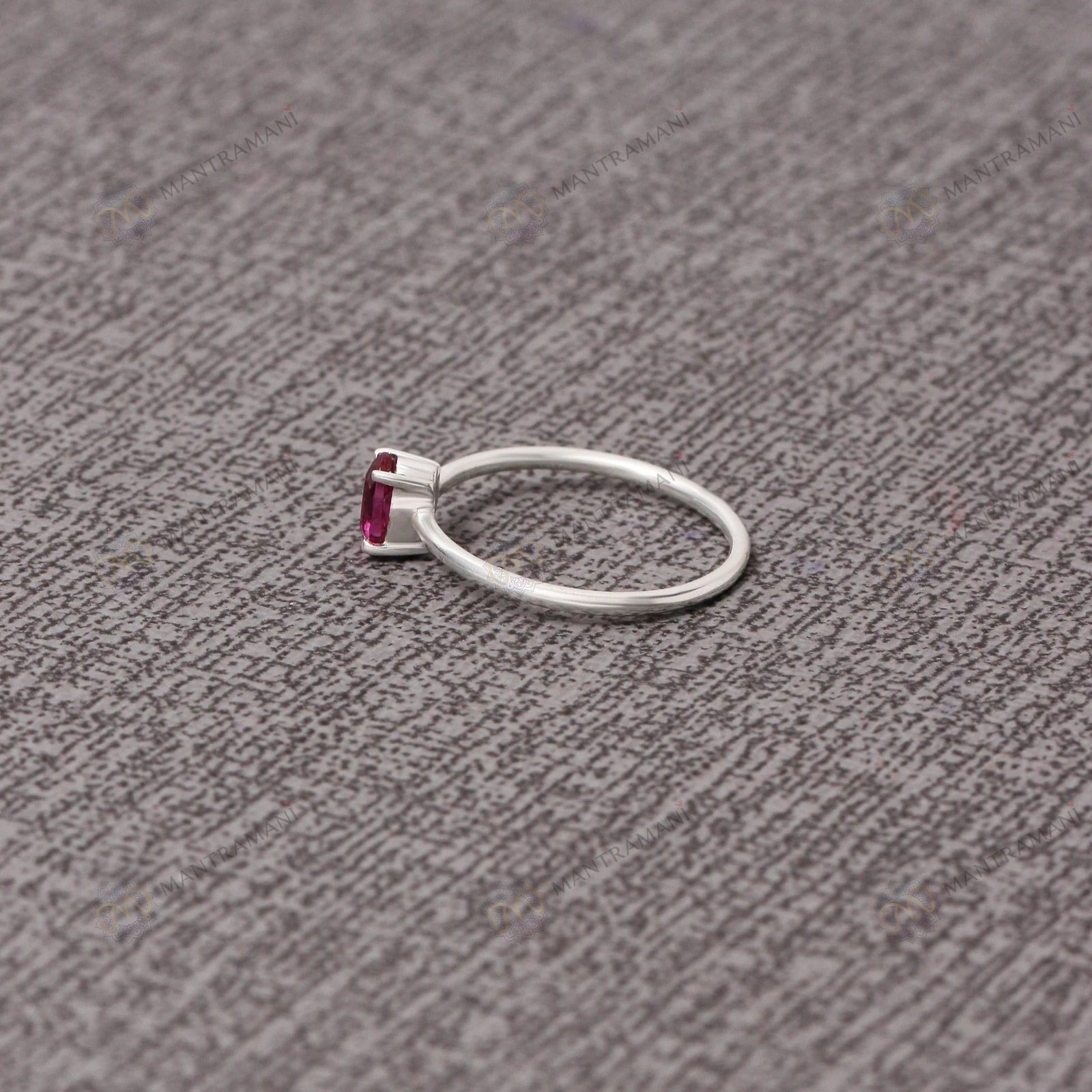 MantraMani Ruby Ring: Boosts Confidence and Leadership - Energized Vedic Gemstone Jewelry - MantraMani