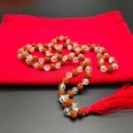 MantraMani Rudraksha & Clear Quartz (Rudraksha, Sphatik) - Energized Vedic Gemstone Jewelry - MantraMani