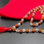 MantraMani Rudraksha & Clear Quartz (Rudraksha, Sphatik) - Energized Vedic Gemstone Jewelry - MantraMani
