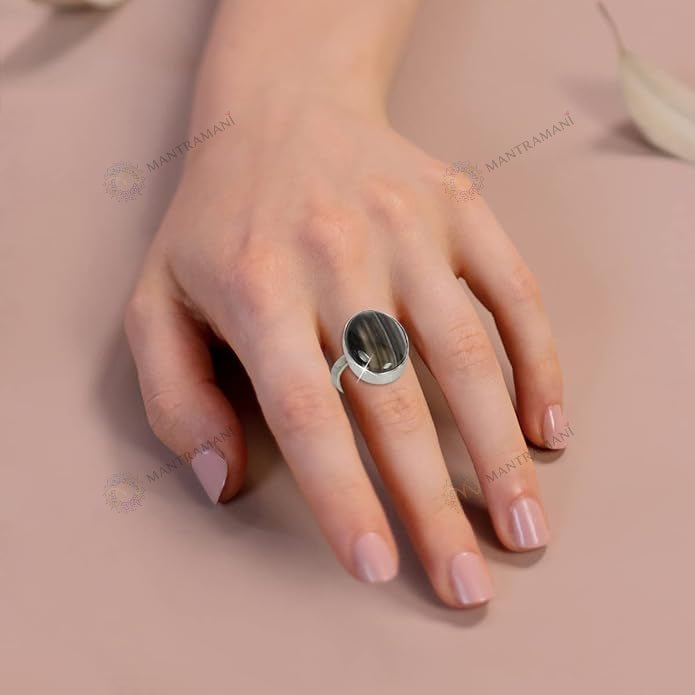 MantraMani Sulemani Hakik Ring - Energized Vedic Gemstone Jewelry - MantraMani