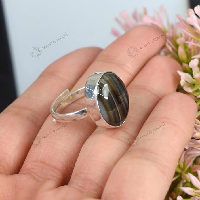 MantraMani Sulemani Hakik Ring - Energized Vedic Gemstone Jewelry - MantraMani