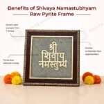 MantraMani Shivaya Namastubhyam Raw Pyrite Frame for Divine Vibration - Energized Vedic Gemstone Jewelry - MantraMani