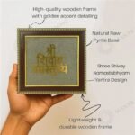 MantraMani Shivaya Namastubhyam Raw Pyrite Frame for Divine Vibration - Energized Vedic Gemstone Jewelry - MantraMani