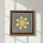 MantraMani Shree Chakra Raw Pyrite Frame - Energized Vedic Gemstone Jewelry - MantraMani