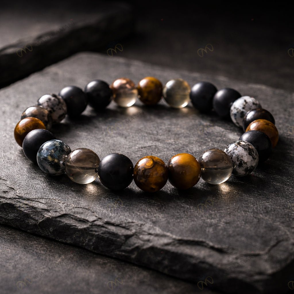 MantraMani SelfMaster Willpower Bracelet for Addiction Control, Discipline & Habit Change - Energized Vedic Gemstone Je...