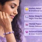 MantraMani Serena Mind  Calming Bracelet for Anxiety Relief, Sleep & Mental Peace - Energized Vedic Gemstone Jewelry - M...