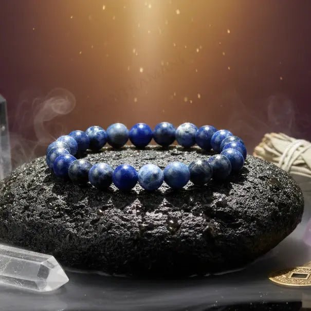 MantraMani Sodalite Bracelet - Energized Vedic Gemstone Jewelry - MantraMani