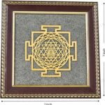 MantraMani Shree Yantra Raw Pyrite Frame for Wealth Manifestation with FREE Raw Pyrite Stone - Energized Vedic Gemstone ...