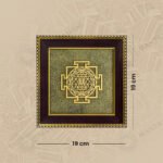 MantraMani Shree Yantra Raw Pyrite Frame for Wealth Manifestation with FREE Raw Pyrite Stone - Energized Vedic Gemstone ...
