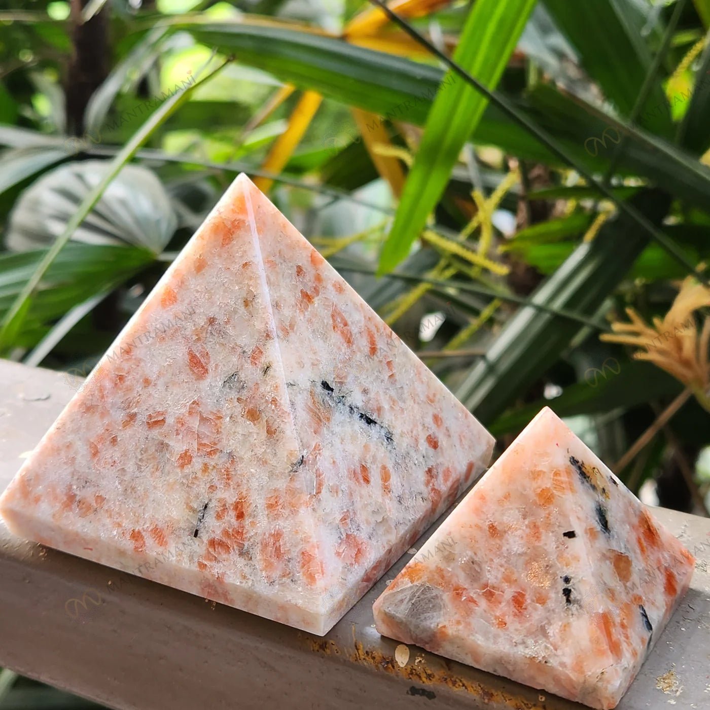 MantraMani Crest Sunstone Pyramid