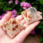 MantraMani Crest Sunstone Pyramid - Energized Vedic Gemstone Jewelry - MantraMani