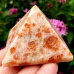 MantraMani Crest Sunstone Pyramid - Energized Vedic Gemstone Jewelry - MantraMani