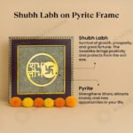 MantraMani Shubh Labh Raw Pyrite Frame - Energized Vedic Gemstone Jewelry - MantraMani