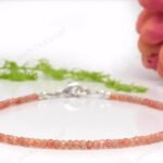 MantraMani Blue Sunstone Anklet - Energized Vedic Gemstone Jewelry - MantraMani