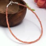 MantraMani Blue Sunstone Anklet - Energized Vedic Gemstone Jewelry - MantraMani