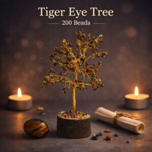 MantraMani Tiger Eye Tree for Confidence, Courage & Focus